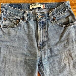 Levi's 505 Jeans Mens 30X34 Blue 100% Cotton Straight Leg Regular Denim